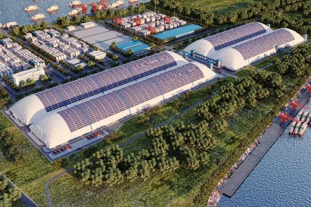 中成空间光伏气膜 为低碳港口建设注入“绿色”新动能-中成空间气膜建筑 上市