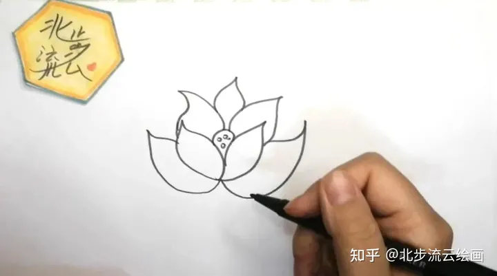 简单易学的荷花简笔画，让孩子轻松掌握绘画技巧，培养绘画兴趣（荷花简笔画 简单 手绘）