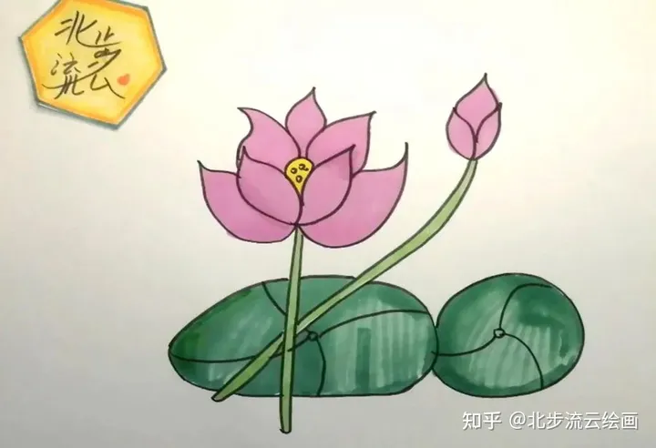 简单易学的荷花简笔画，让孩子轻松掌握绘画技巧，培养绘画兴趣（荷花简笔画 简单 手绘）