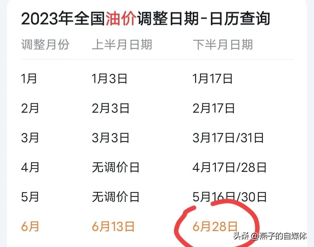 油价调整：油价或将上涨，时间确定！6月23日92、95号汽油价格-油价6月28日调整最新消息