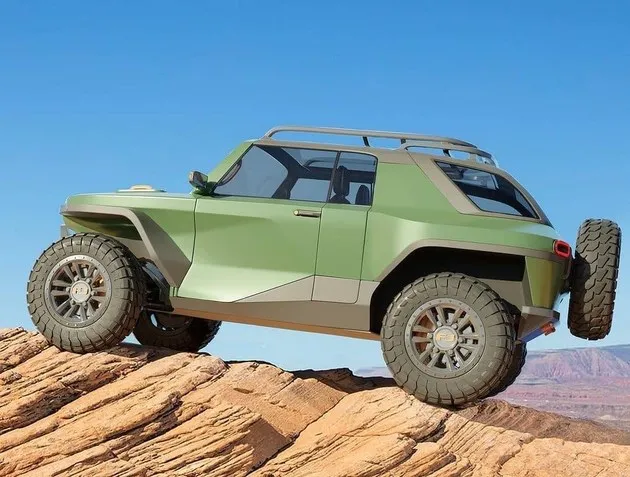 丰田FJ-e纯电越野车渲染图 硬派越野风与电气化浪潮融合-丰田电动suv价格表