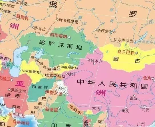 中亚地区有5个国家，有3个与中国新疆相邻，我们有必要初步了解一下中亚五国（中亚地区与中国接壤的国家）