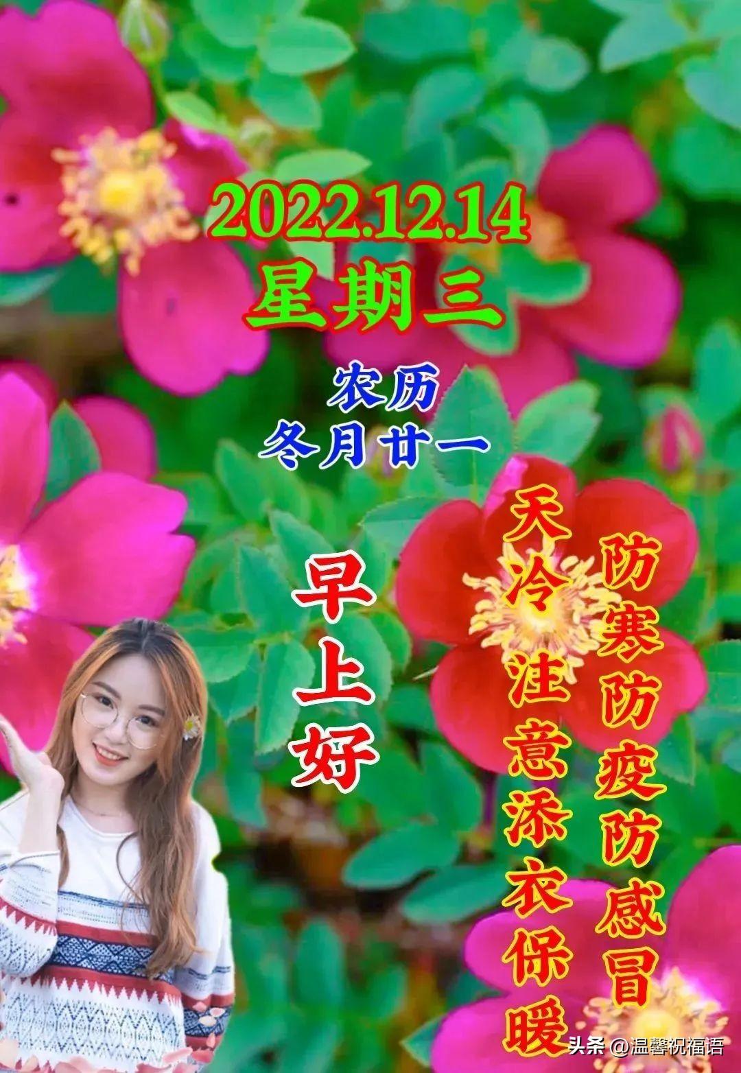 12月14日漂亮早上好问候动态图片最新版 周三最美早安祝福图片大全-12月早上好的问候美句图片