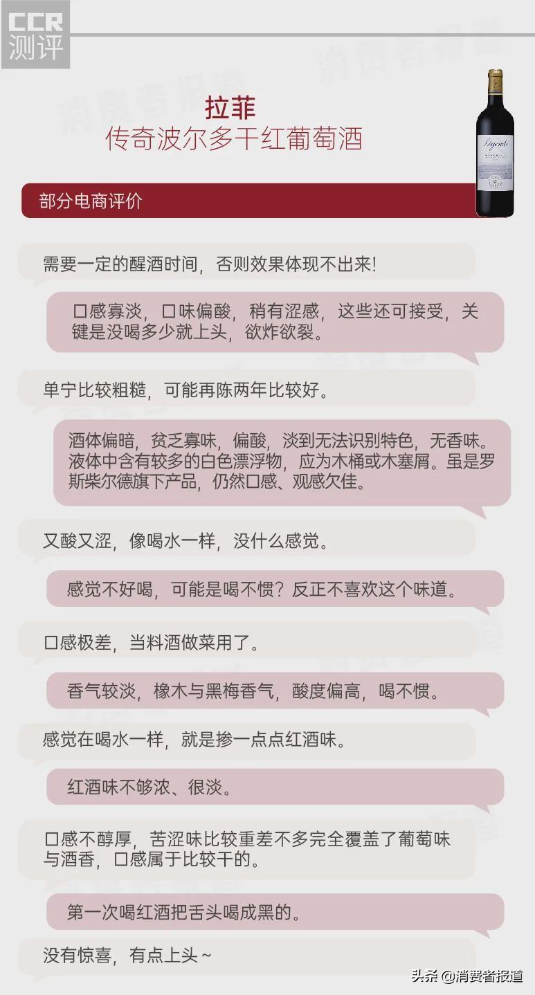 25款葡萄酒口碑评价：奔富、拉菲、醉鹅娘、慕拉、奥兰表现一般（葡萄酒品牌拉菲）