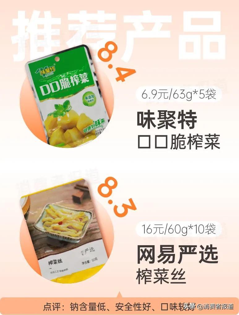 13款榨菜对比测评：乌江、钱江牌排名“垫底”，有2款让人意外（乌江榨菜不好吃了）