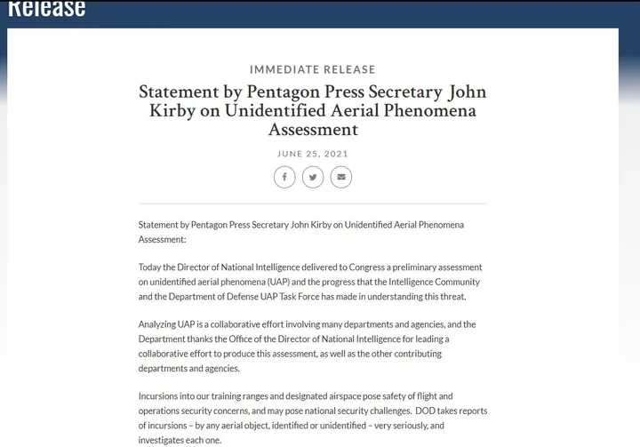 如何看待美UFO报告即将发布，议员：正在发生一些我们无法驾驭的事？还有什么期待？-美媒:暴雪想要中国百万玩家数据