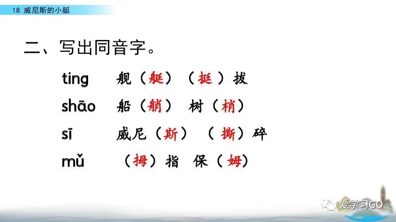 部编版五年级下册第18课《威尼斯的小艇》知识要点+图文讲解