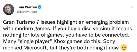 《GT7》玩家翻出PlayStation8年前帖子：PS4光碟游戏无需联网（ps4gta5光碟可以玩线上吗）