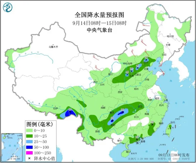 我国中东部大部地区将有明显降雨过程（我国东部地区的降水是由什么带来的）
