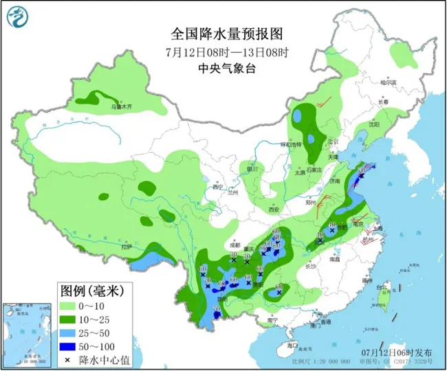 西南地区东部江汉黄淮等地有强降雨 华北多阵雨（我国西南部降水多吗）
