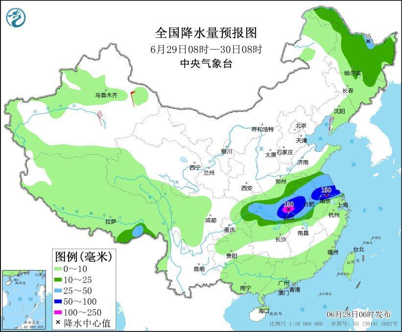 北方强对流南方强降水 华北黄淮等地高温再起（南方和北方降水量统计表）