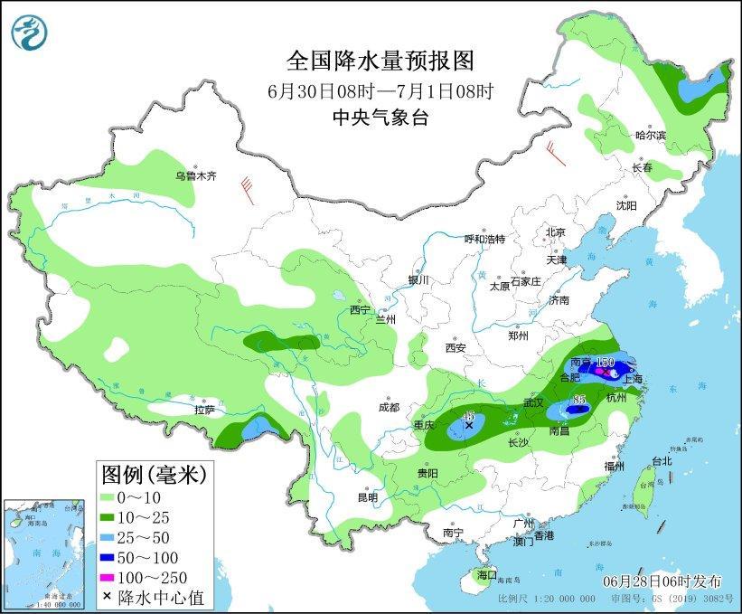 北方强对流南方强降水 华北黄淮等地高温再起（南方和北方降水量统计表）