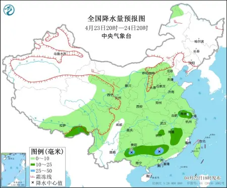 中央气象台：我国中东部有大范围降水天气 江南华南有强对流天气（中国东部主要降水类型）