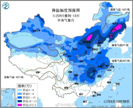 全能型冷空气上线！我国中东部雨雪大风降温齐上阵 局地降温15（我国冬季冷空气路径）
