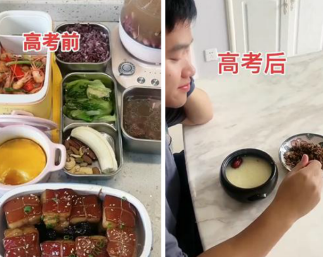 高考前后饭菜反差有多大？“熊猫”变“野猫”，亲妈：忍你很久了-代表金榜题名的四种水果