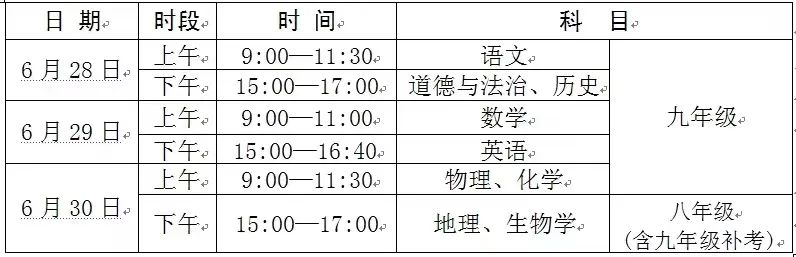 银川2023年中考时间公布！（银川市中考录取时间）