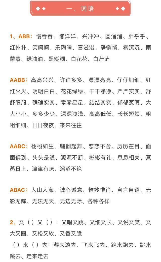 董卿力荐：ABAC、AAB、ABB式成语汇总，贪玩儿子3天牢记8000词-abb.aabb.abac.abcc.abab的词语