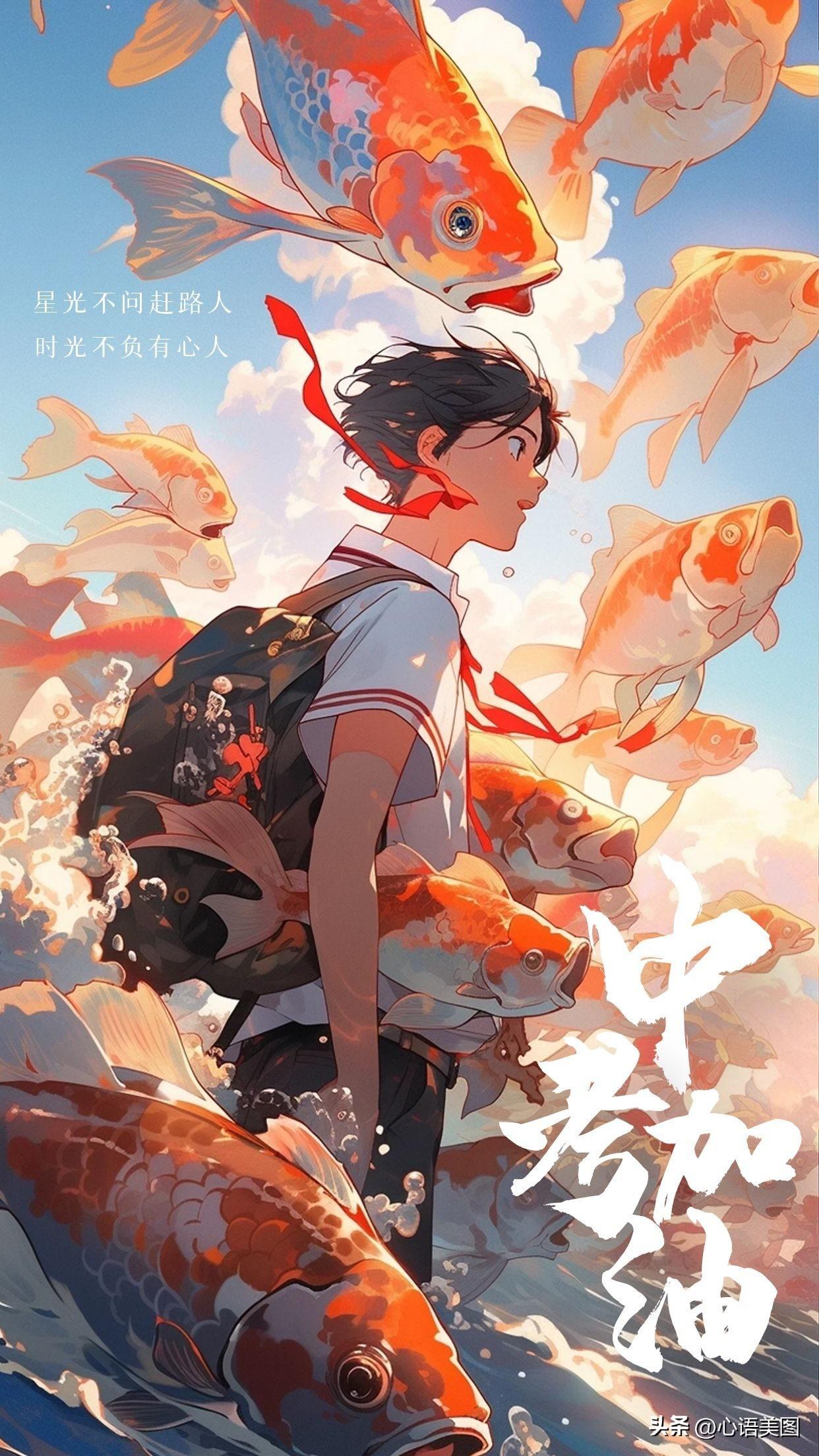 中考加油图片励志的句子，中考加油文案鼓励祝福的话简短-中考加油图片励志图片头像