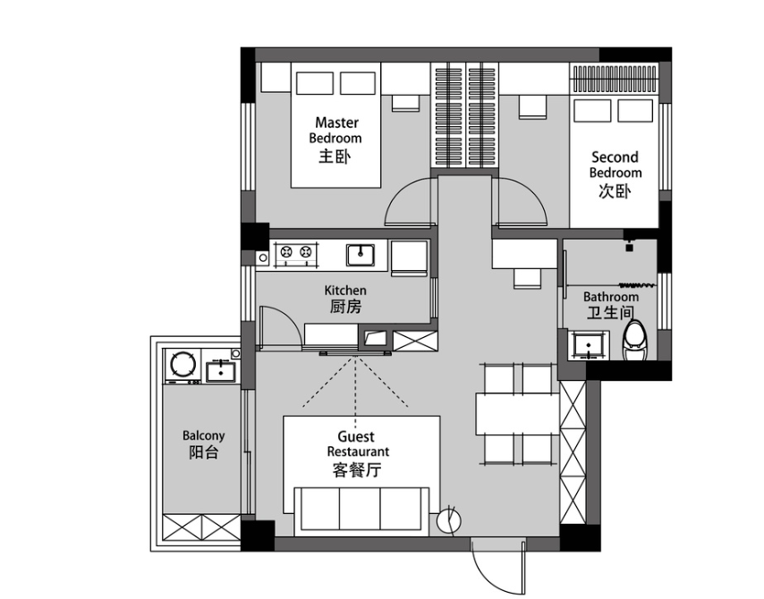 房子不需要太大，像这套69㎡就很不错，简单大方还很实用-房子不必太大