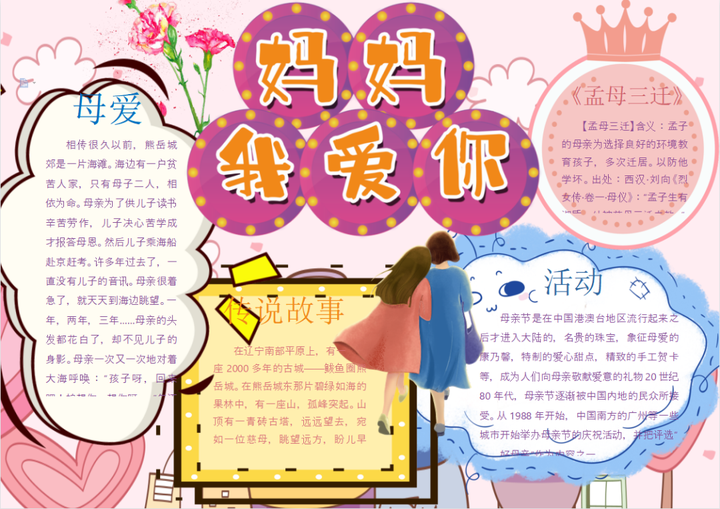 母亲节手抄报+素材大全，快为孩子收藏！（超级温馨的母亲节手抄报教程来了,送给可爱的妈妈们）