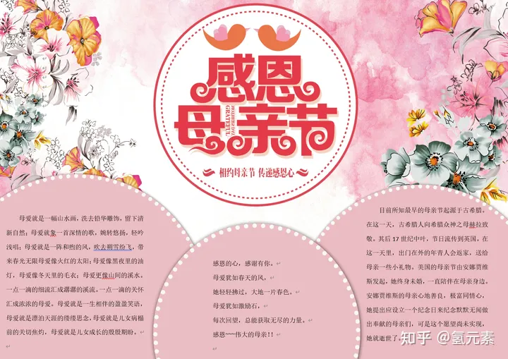 2022年母亲节主题手抄报——氢元素（母亲节手抄报高中一等奖）