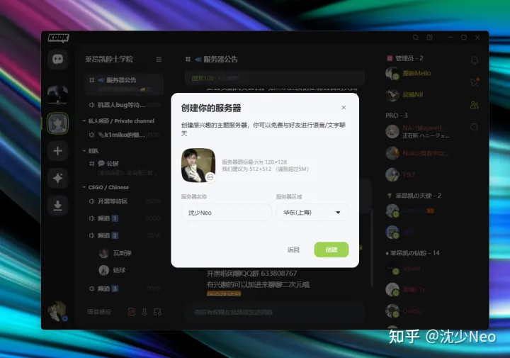 相当优秀的语音沟通工具 - KOOK使用体验-口音设置