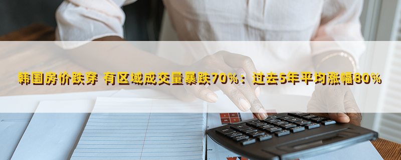 韩国房价跌穿 有区域成交量暴跌70%：过去5年平均涨幅80%-韩国房价飞涨