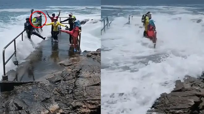 女子为拍照被卷入海中不幸身亡，年仅43岁（女子为拍照被卷入海中身亡）