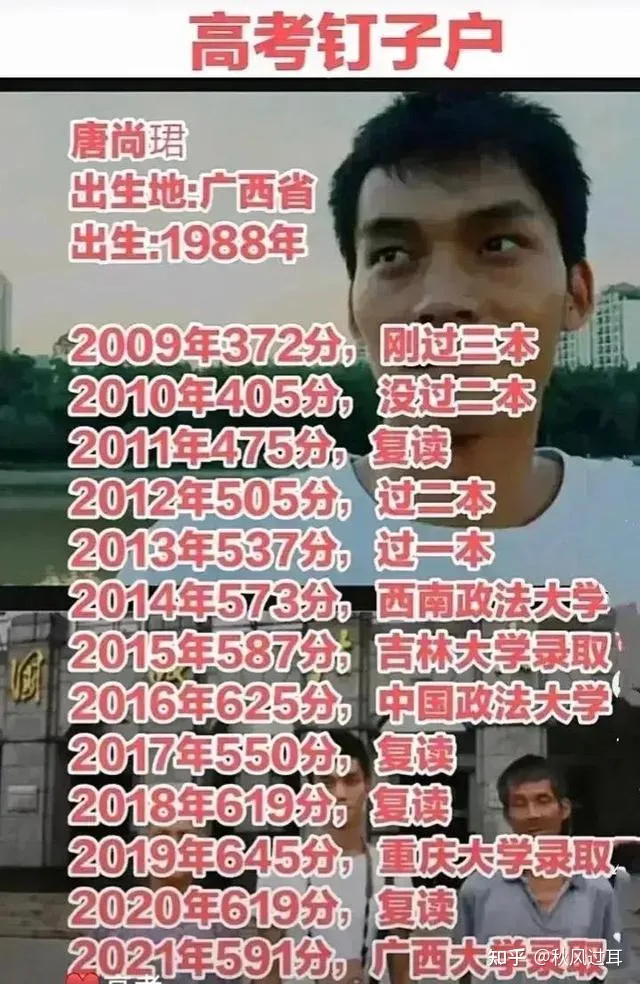 如何看待广西一 34 岁男子为上清华复读 13 年，被上交大护理学院录取后仍在考虑复读？-广西清华北大录取人数2020