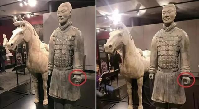 美国男子掰断兵马俑手指，他终于认罪了（兵马俑被掰断手指视频）