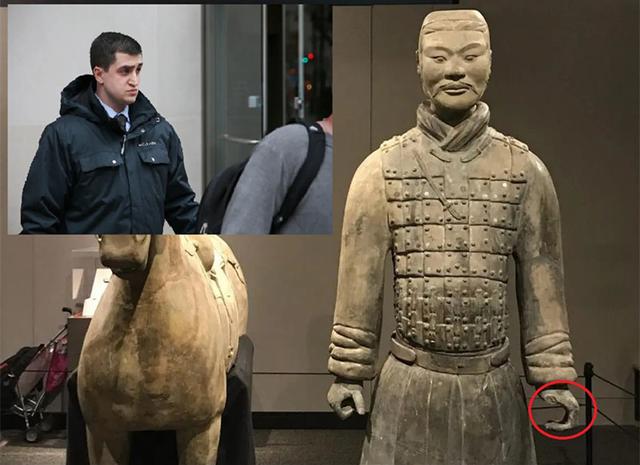 美国男子在掰断兵马俑拇指案中认罪 美检方放弃重判请求（美国人掰断兵马俑被判无罪）