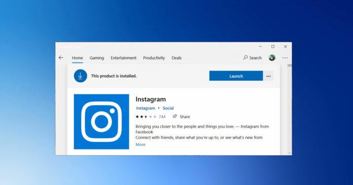 Instagram Win10 版已升级为 Edge PWA 应用，还不能发布照片