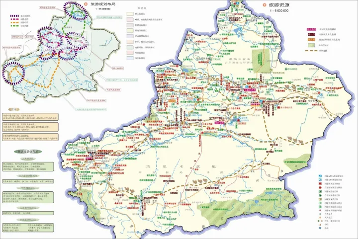 新疆旅游必备高清人文地图+4市5州5地区-新疆人文地理特征