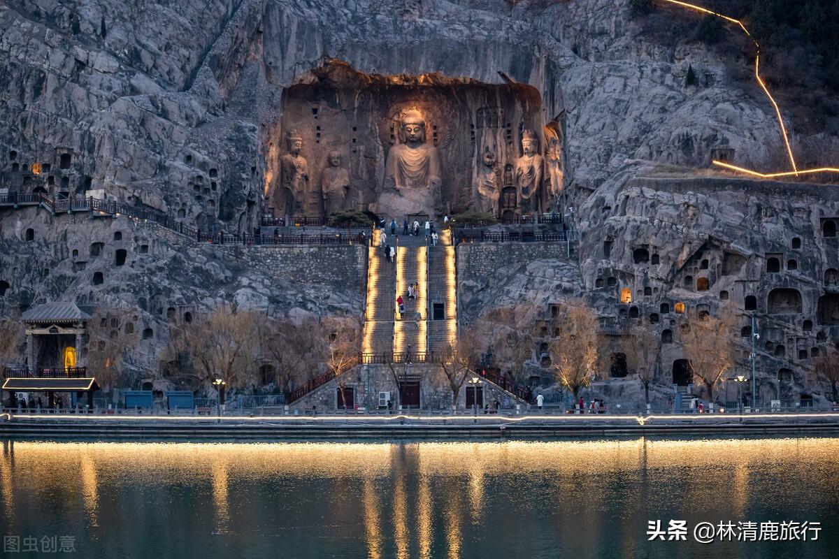 被吐槽没看点的龙门石窟，却是世界文化遗产，夜景一定要看-龙门石窟夜游
