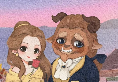 迪士尼公主情侣头像，公主们都有属于她的王子，艾莎却有些不对劲-迪士尼公主头像可爱q版