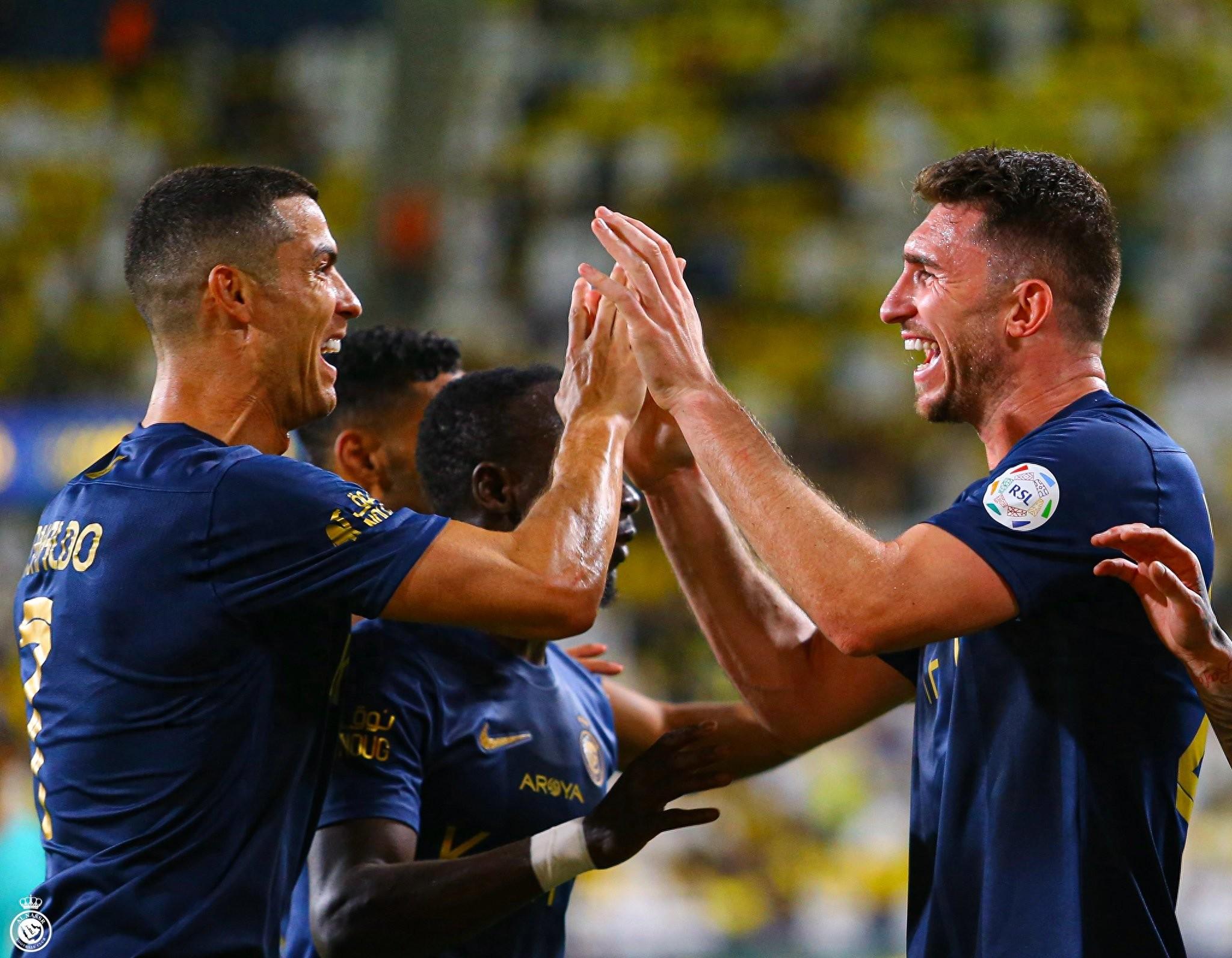 沙超-C罗世界波+助攻拉波尔特破门 利雅得胜利2-0各项赛事五连胜-C罗世界波集锦高清无水印