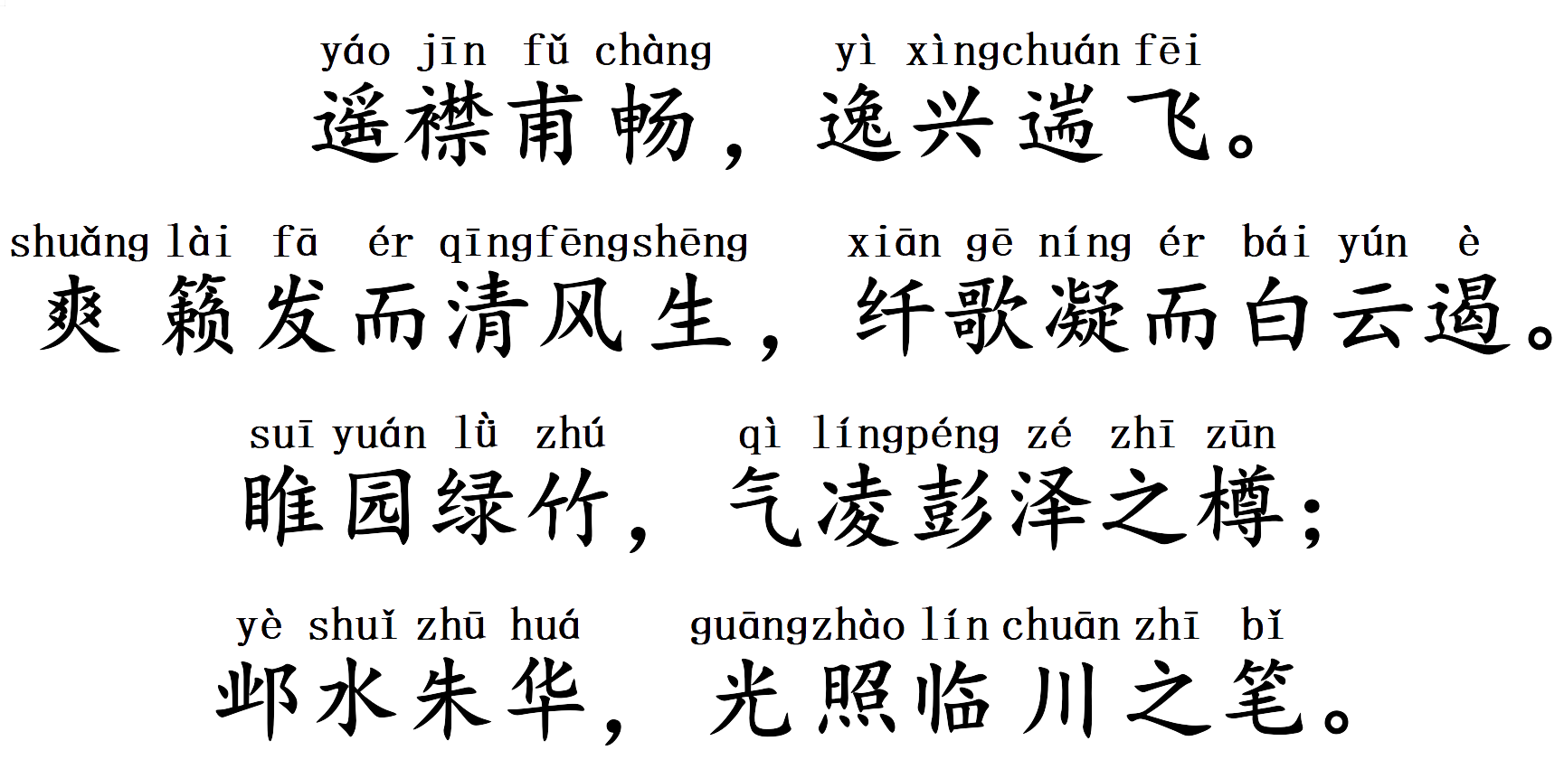 王勃《滕王阁序》全文注音版【上承经典校订】千古奇文，传世篇章-滕王阁序注音版全文并诗