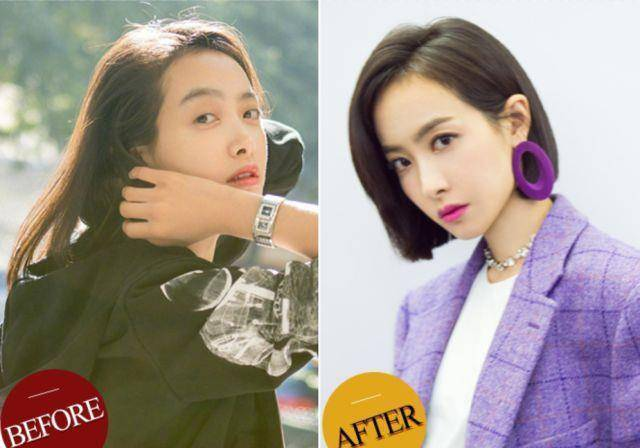 还是最喜欢刘诗诗的短发造型，特别是这款波波头，宋茜也爱得不行