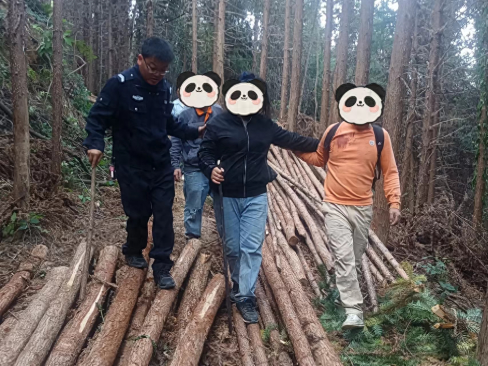 女子走小道爬山，却不慎被落石砸伤……