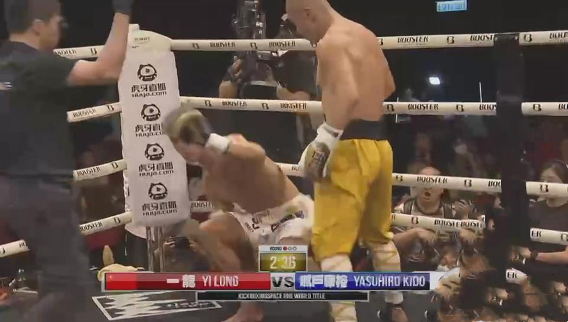 太悲壮！武僧一龙惨遭秒杀，被日本拳手爆头KO，挺尸拳台不省人事