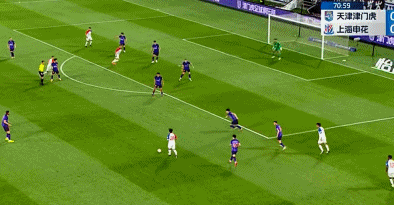 中超-谢鹏飞中柱 津门虎0-0主场仍不胜，申花结束连胜领跑优势缩水