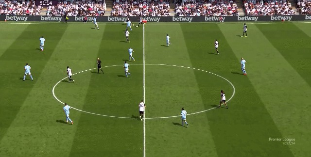 曼城4-0富勒姆，领先阿森纳两分+下场战热刺，争冠形势非常微妙