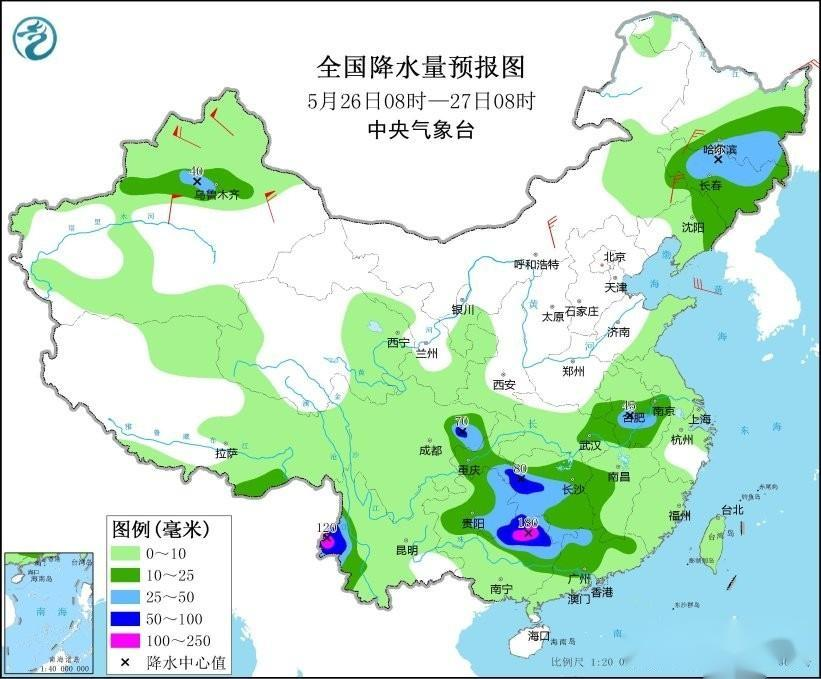 湖南大暴雨、雷暴大风强强来袭！明后天26~27日天气