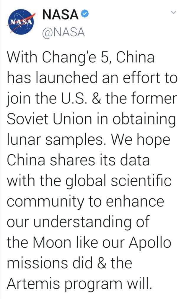 中国将把月壤带回地球，这次的月壤不一般，NASA希望分点样本-中国带回月壤