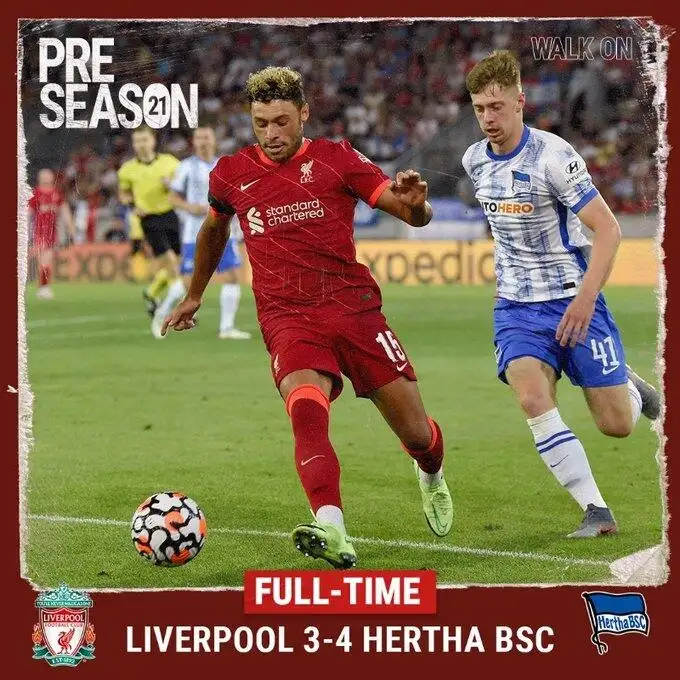 早报：范迪克&戈麦斯时隔9个月复出，利物浦热身赛3-4柏林赫塔-戈麦斯离队