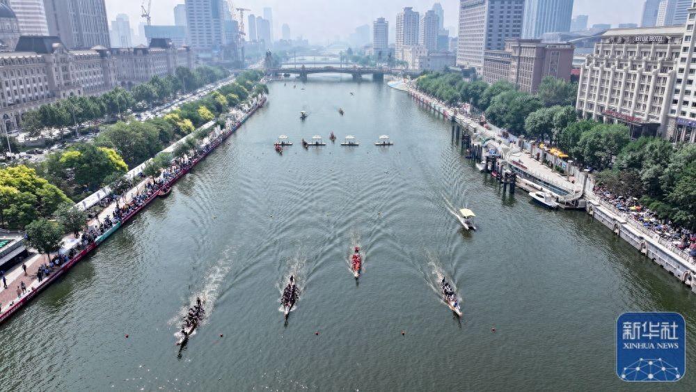 “我在海河赛龙舟”——外籍工程师体验端午习俗-天津海河划龙舟