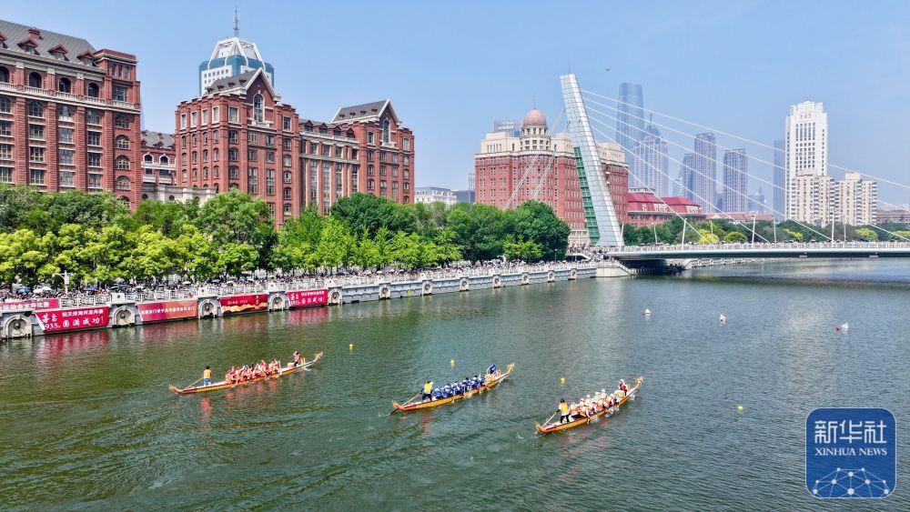 “我在海河赛龙舟”——外籍工程师体验端午习俗-天津海河划龙舟