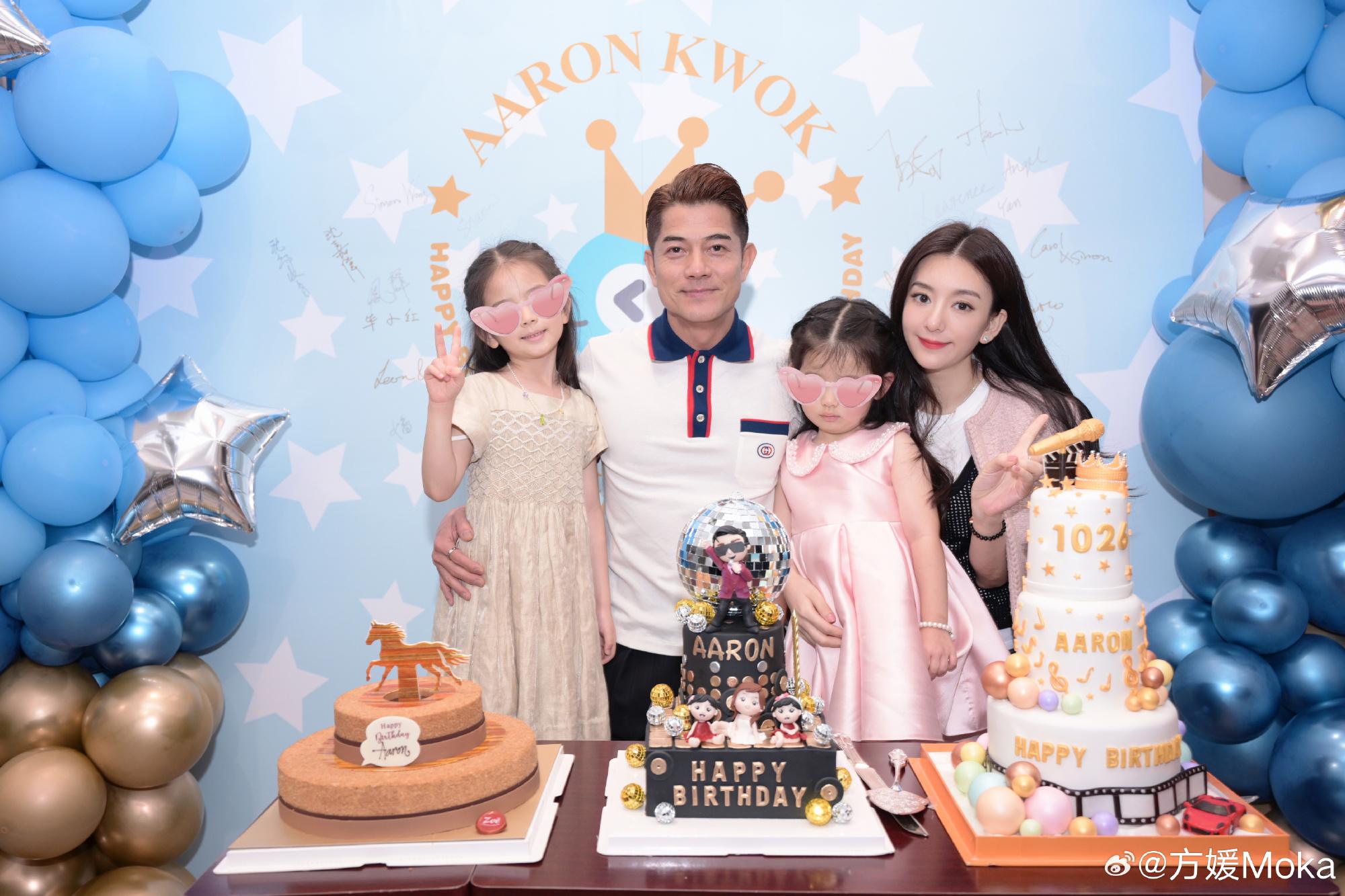 郭富城全家福曝光，携娇妻开游轮过端午，俩女儿颜值超高像双胞胎-郭富城家中老几