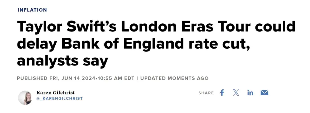 神奇，Taylor Swift或使英国推迟至9月降息！-taylor swift august