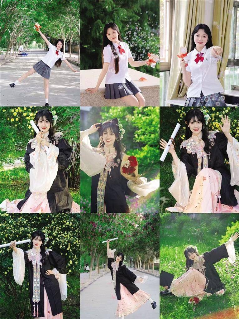 毕业季 大学生掀起国风与花式拍照热潮-大学毕业照拍摄